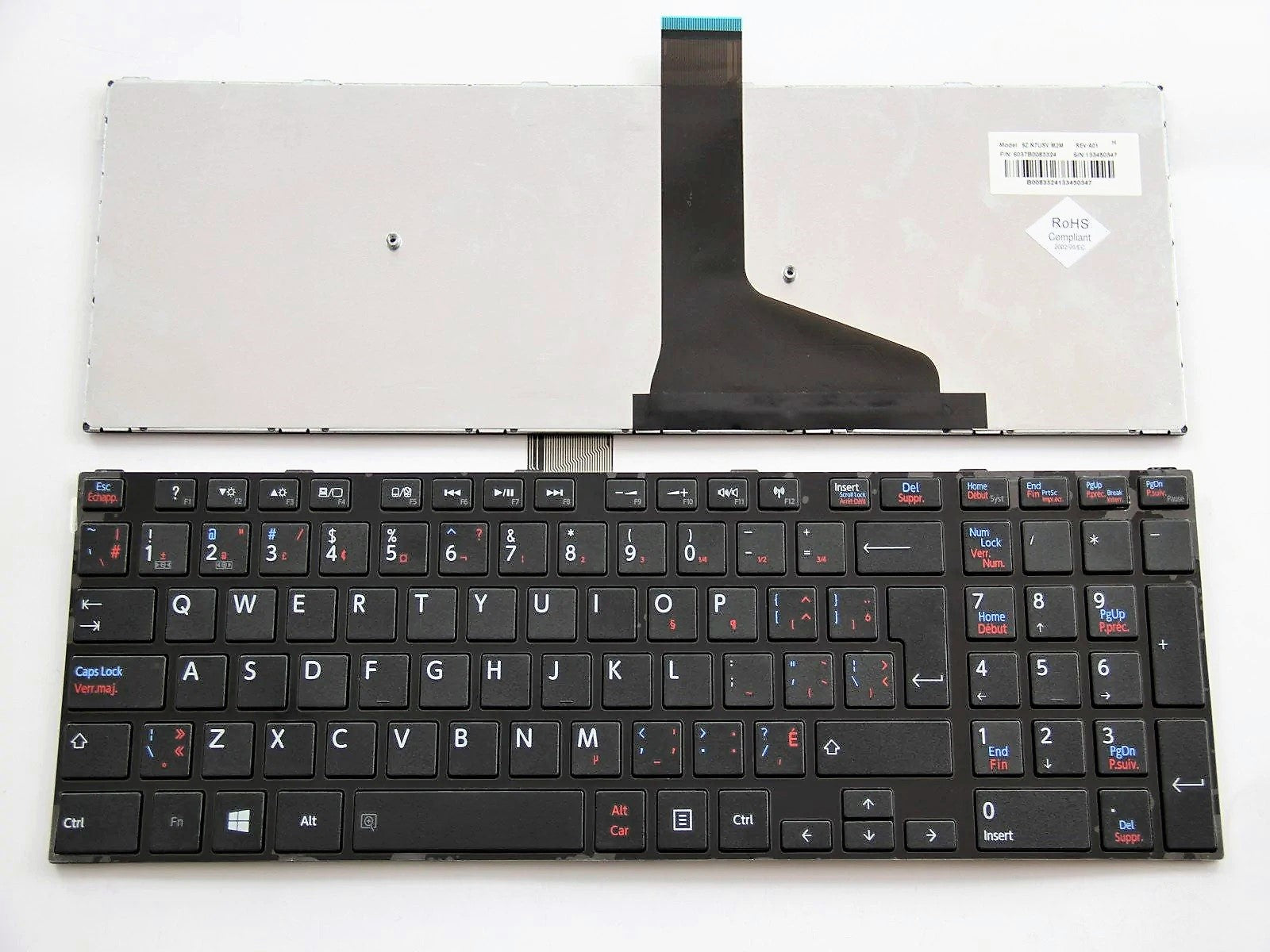 Toshiba 6037B0083724 Keyboard CA L70-A L70-B L70D-A L75-A L75-B L75T-B 6037B0083324 V138128AK1-EF 9Z.N7USV.M2M